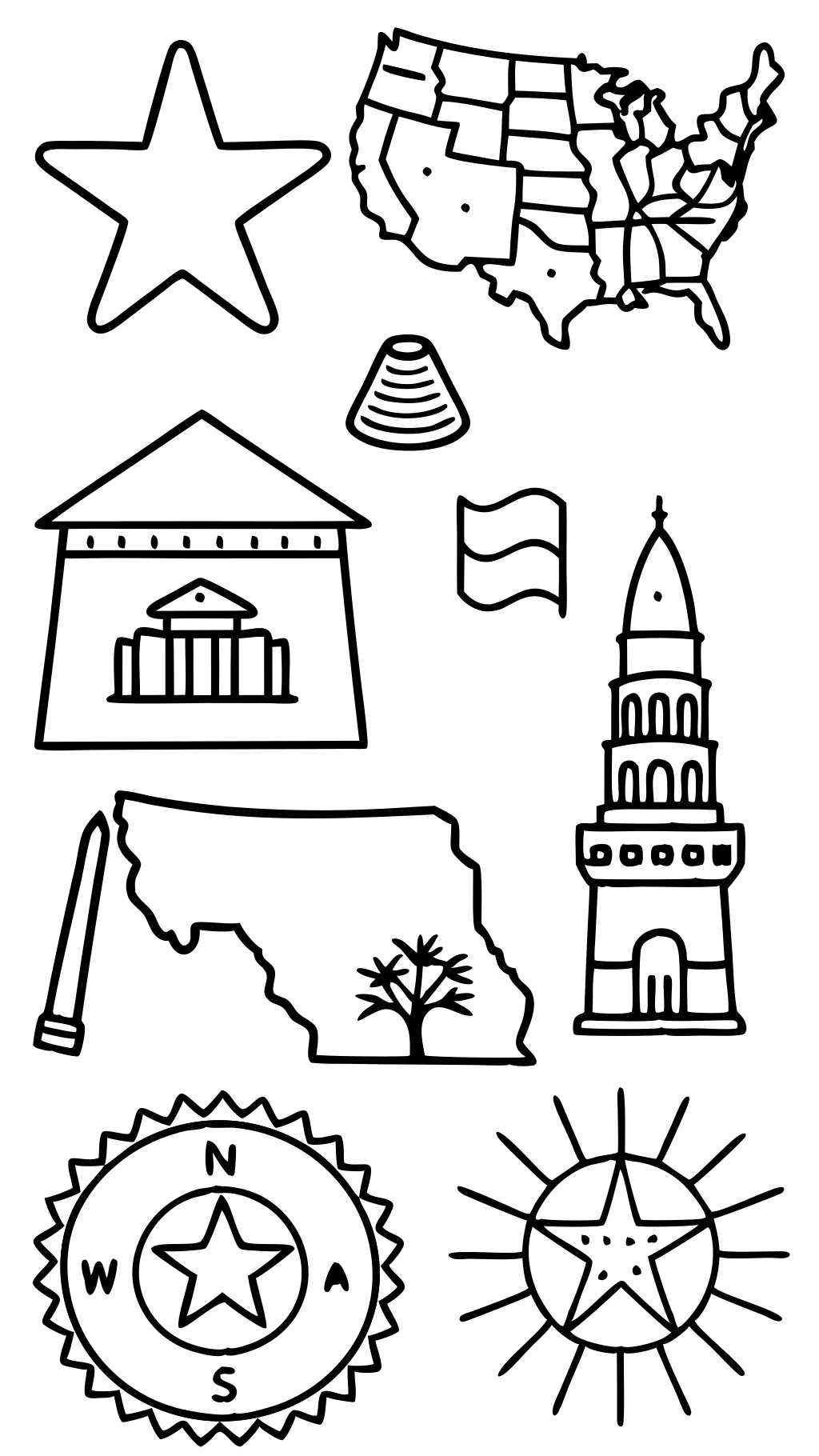 state coloring pages